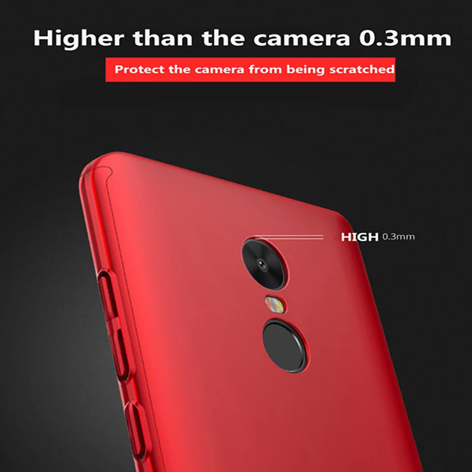 MOUSEMI 4x Case For Xiaomi Redmi with Glass 360 Full Cover Hard Protect Phone Cases, For Xiaomi Redmi Note 4 Global 4x Case On (5)