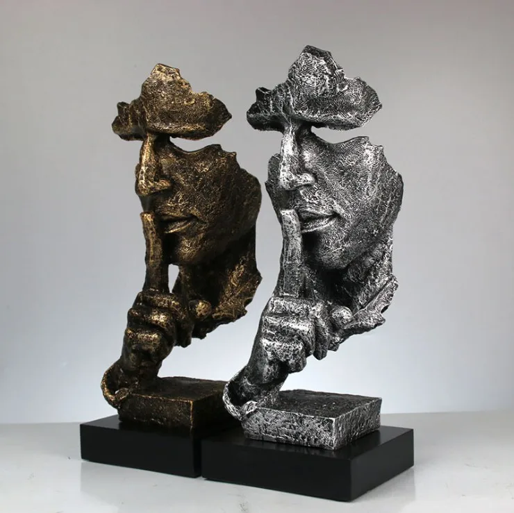  European Creative People Home Decorations Resin Craft Gift Living Room Bedroom Decoration Silence I - 32909120750