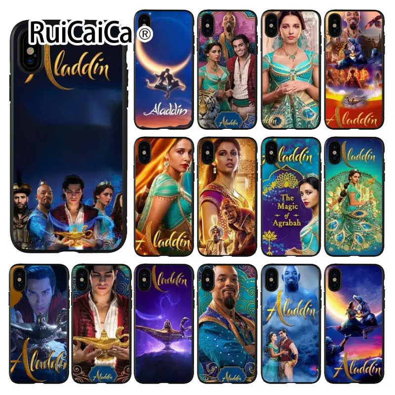 Ruicaica Aladdin черный мягкий чехол для телефона Apple iPhone 8 7 6 6S Plus X XS MAX 5 5S SE XR | Мобильные