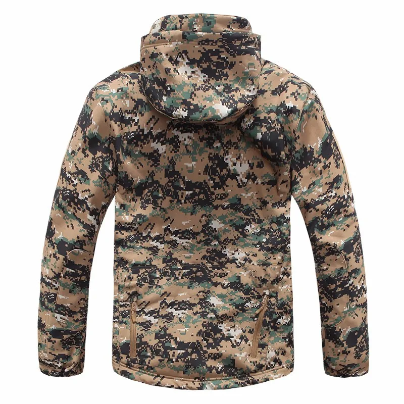 Новая цифровая камуфляжная тактическая Экипировка Военная армейская куртка мужская флисовая водонепроницаемая охотничья одежда зимние повседневные куртки