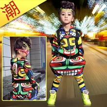 Новая модная детская одежда в стиле майя одежда для танцев детские спортивные костюмы с ямайскими тотемами свитшоты и брюки для хип-хопа