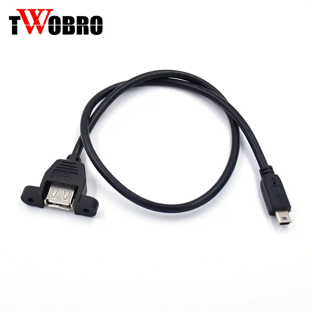 Оптовая продажа 100 шт./лот 50 см мини USB 5pin папа к 2 0 B гнездо принтера Панель