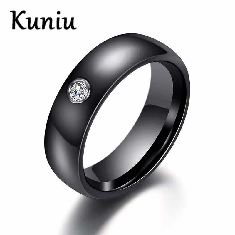 3mm Wide Smooth white/black Ceramic Rings Wedding party jewelry Women Rings Dropshipping