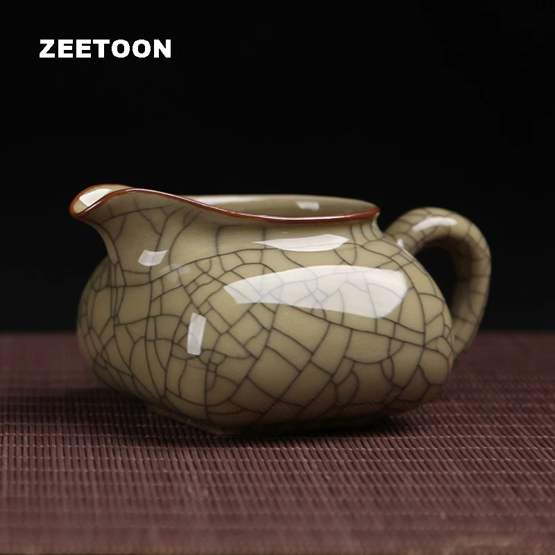 

215ml Longquan Celadon Fair Cup Crackle Glaze Fair Mug Kung Fu Tea Set Cha Hai Teaware Tea Sea Coffee Mug Creative Home Decor