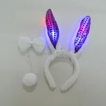 100 шт./лот светодиод мигает ухо Банни оголовье светодиодные партии головные уборы Новинка украшения для партии украшения