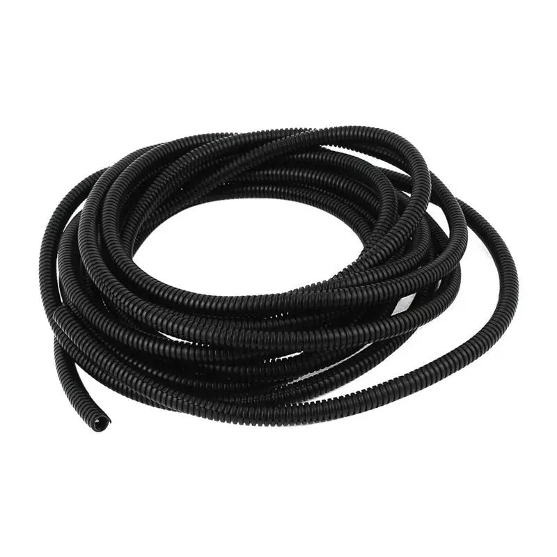 

8mm Flexible PVC Corrugated Gas Tubing Pond Conduit Tube 7M Black