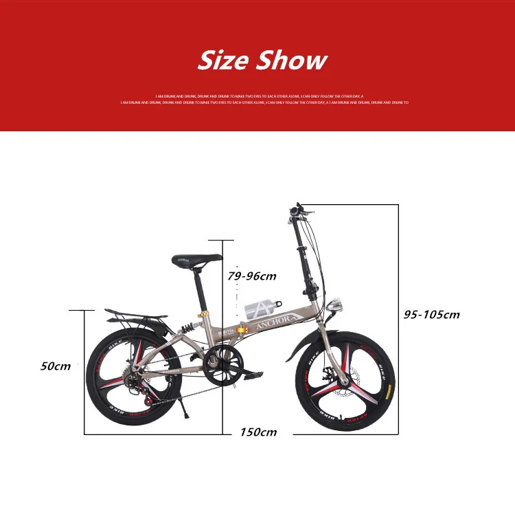 Sale New Soft Tail Bike 20 inch Wheel 6 speed carbon steel Disc brake folding bike lady children bicicletas MBX bicycle 10