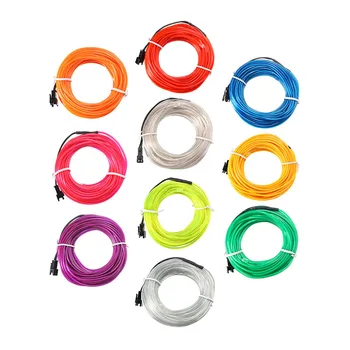 

CLAITE 10M Flexible LED Flash Neon Light String EL Soft Tube Wire Waterproof Glow Car Rope Strip Light