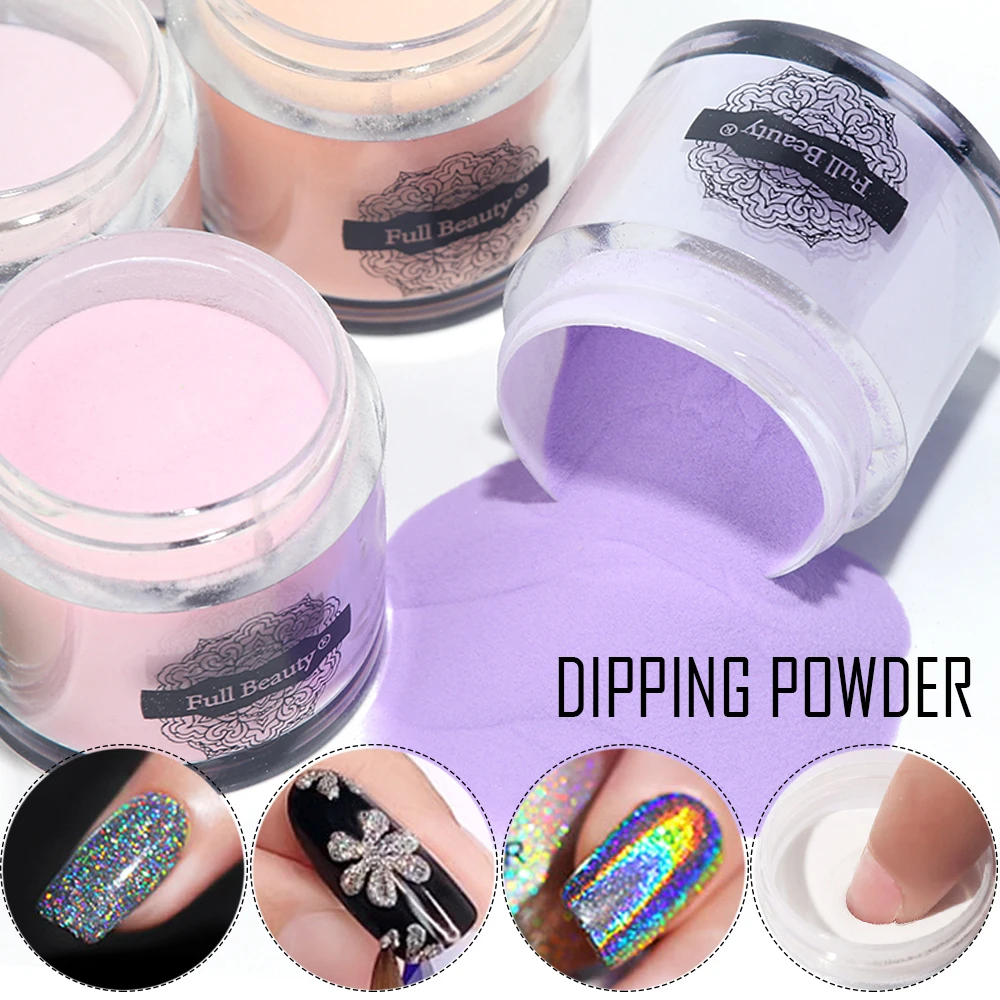 

10g Dipping Powder Nail Glitter Shining Holographic Nude Color Mirror Dip Pigment Gradient Natural Dry Manicure Decor SADP01-29