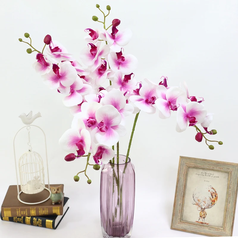 Artificial Orchid Flower 4 color Real Touch Artificial Butterfly Orchid flores artificial Wedding decoration home Festival Decor