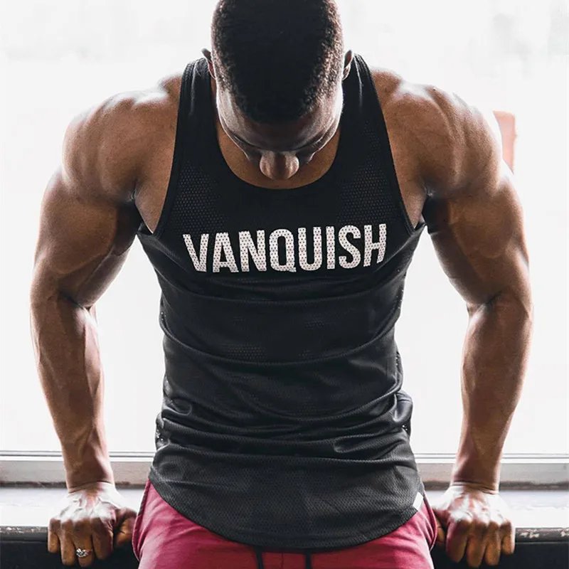 Vanquish Gyms2018 Summer Fitness Men Tank Top Mens Bodybuilding