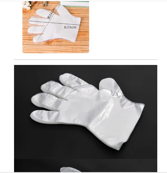 Перчатки 10 шт. в 1 прочность одноразовые перчатки пищевая пленка Прозрачный Утолщение пластик ПВХ Омар перчатки извлечение выпечки