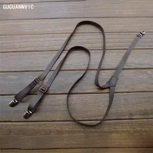 Глянцевый высококачественный кожаный ремешок с зажимом, винтажные кожаные пуговицы, штаны, подтяжки, новинка, подтяжки для мужчин