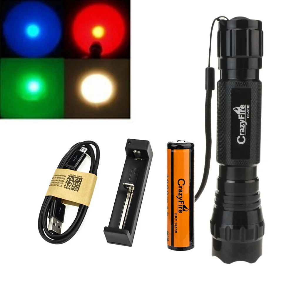 CrazyFire LED Camping Fishing Flashlight 501B T6 Waterproof Flashlight