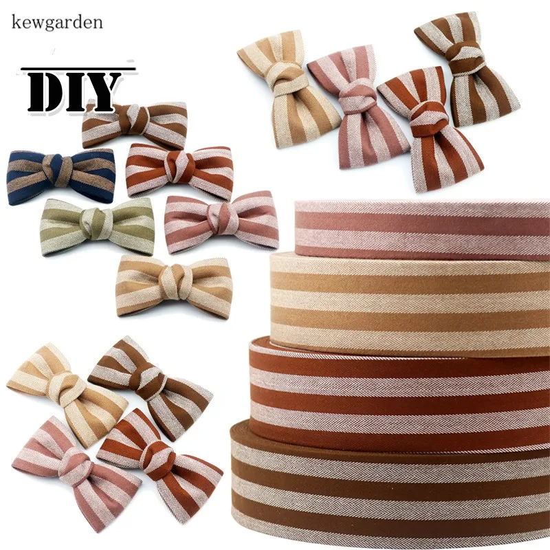 Kewgarden 50mm 5cm Handmade Satin Ribbon Stripe Cotton Layering Cloth Ribbons DIY Bowktie Tape Riband 2m/lot | Дом и сад