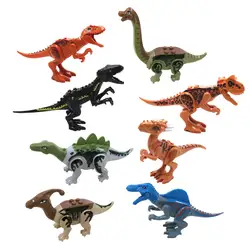 8 шт. Парк Юрского Периода Динозавры Т-Рекс индораптор карнотаурус динозавры строительные блоки кирпичи развивающие игрушки для детей