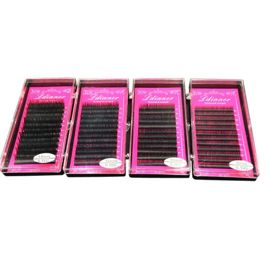 

1Box Mink Black Lashes Tray Lash Extension Pro Curl B C D Set Individual Eyelash X7312