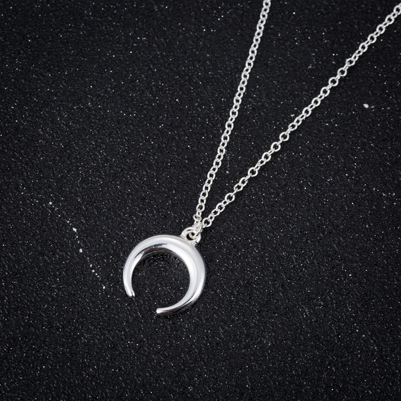 Shuangshuo винтажное Cresent Moon ожерелье с подвеской в форме рога женское роговое ожерелье s& Подвески эффектное ожерелье ювелирные изделия bijoux femme