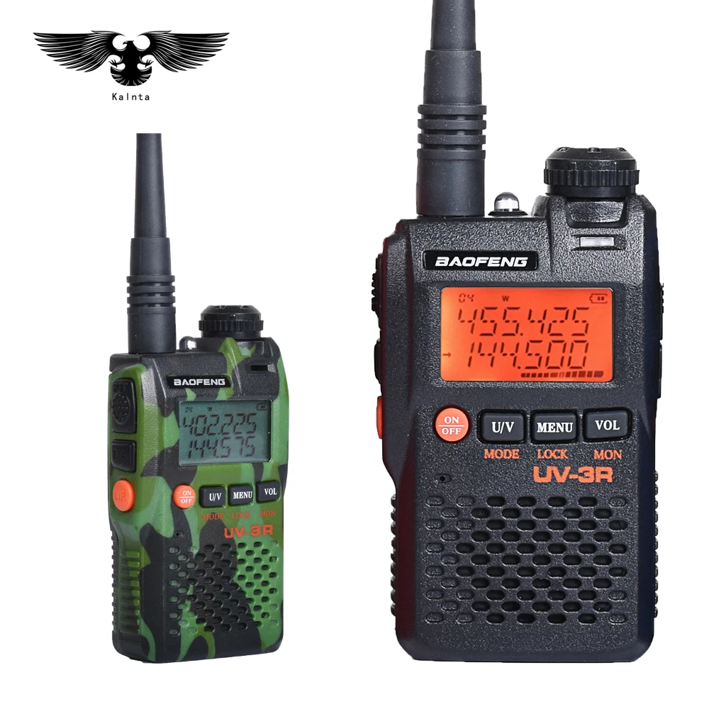 

baofeng uv-3r walkie talkie VHF UHF DUAL BAND HAM RADIO 99CH VOX FM Torcia Elettrica baofeng UV3R + Radio Mini Walkie Tal...
