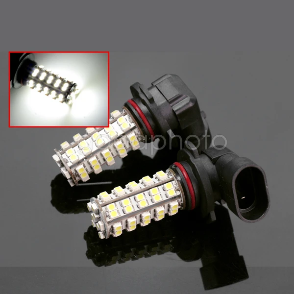 2X H10 9140 9145 68 SMD LED White Car Fog Light Lamp Bulb 9050 9005