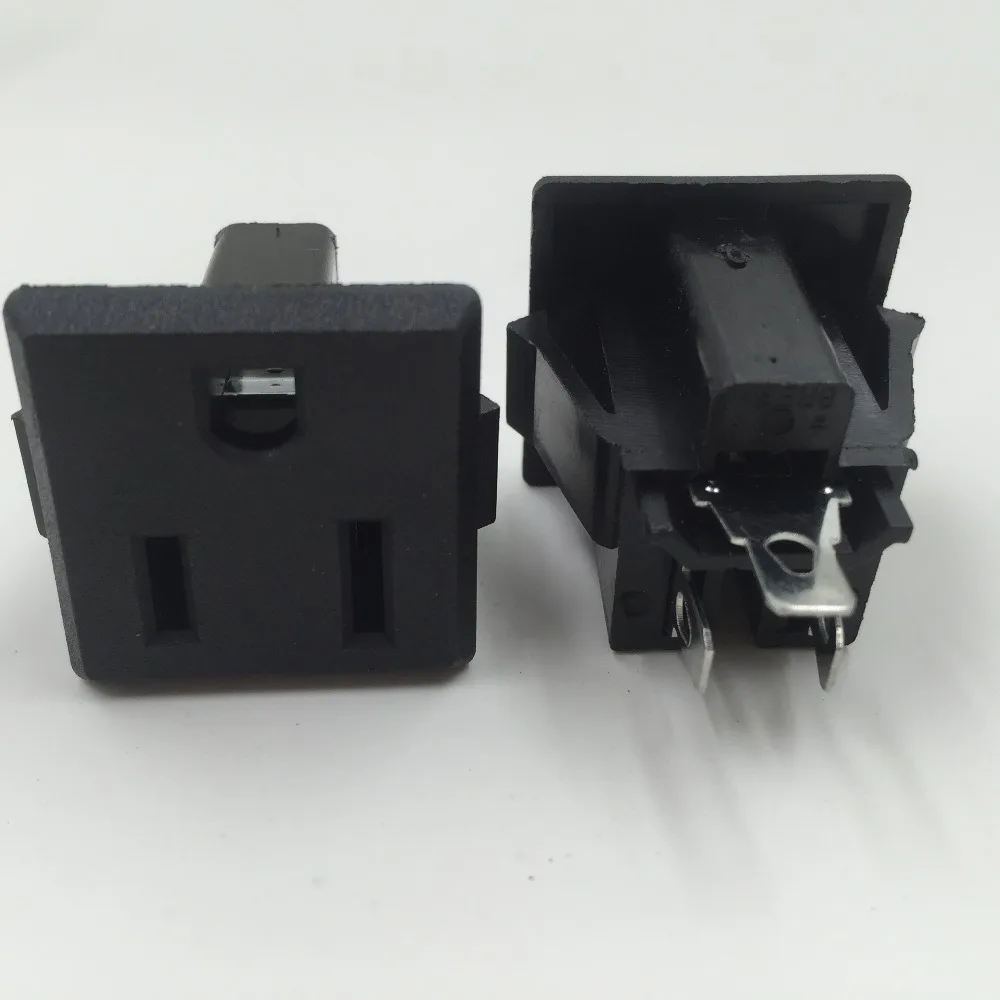 

2pcs AC 125V 15A US 2Pin 3Pin Plug 3 Terminals Socket Power Adapter