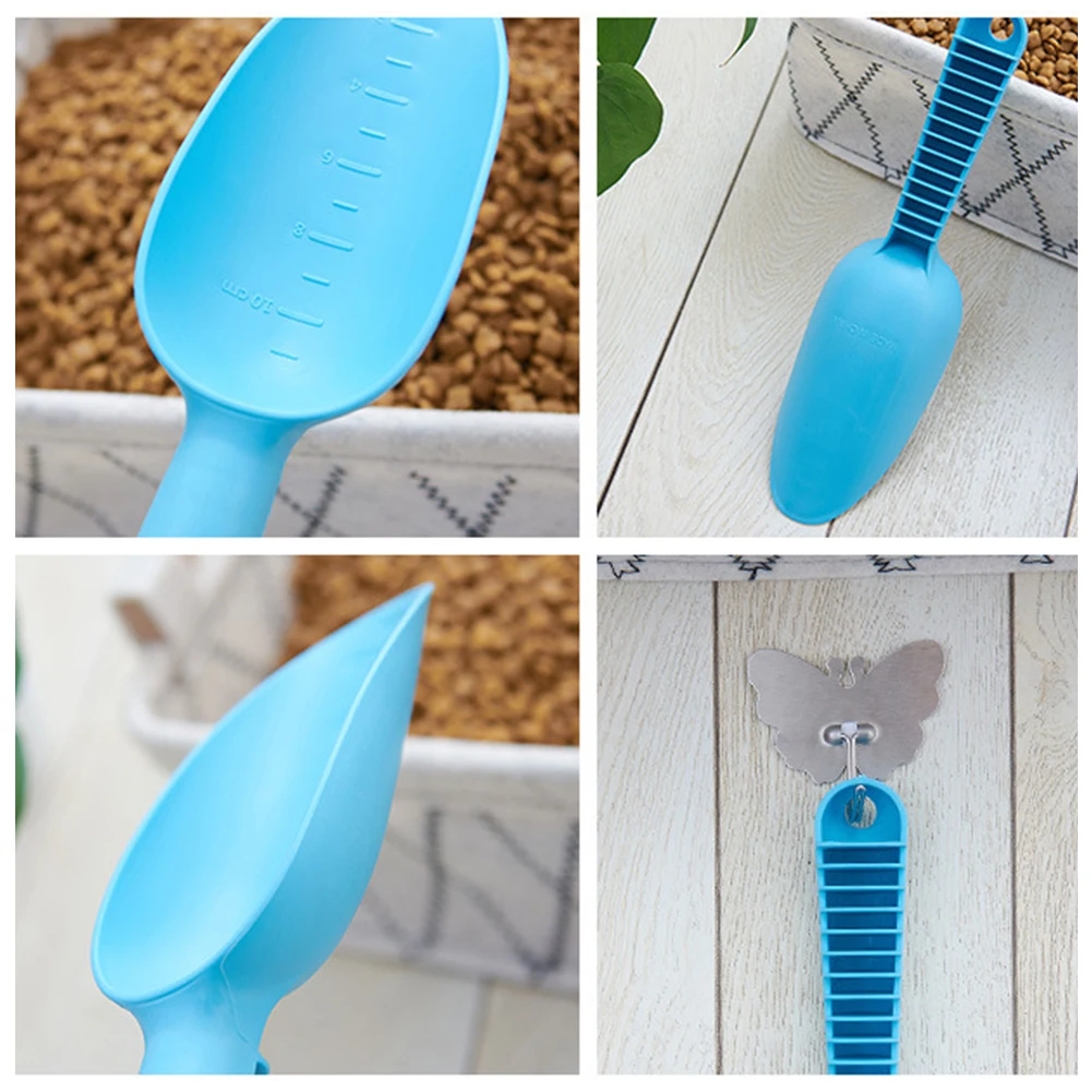 2 PCS Plastic Hand Flowerpot Shovel Scoop for Homegrown Gardening Plant,Pet's Food Scoop, Kids Beach Sand Shovel(Blue&Pink