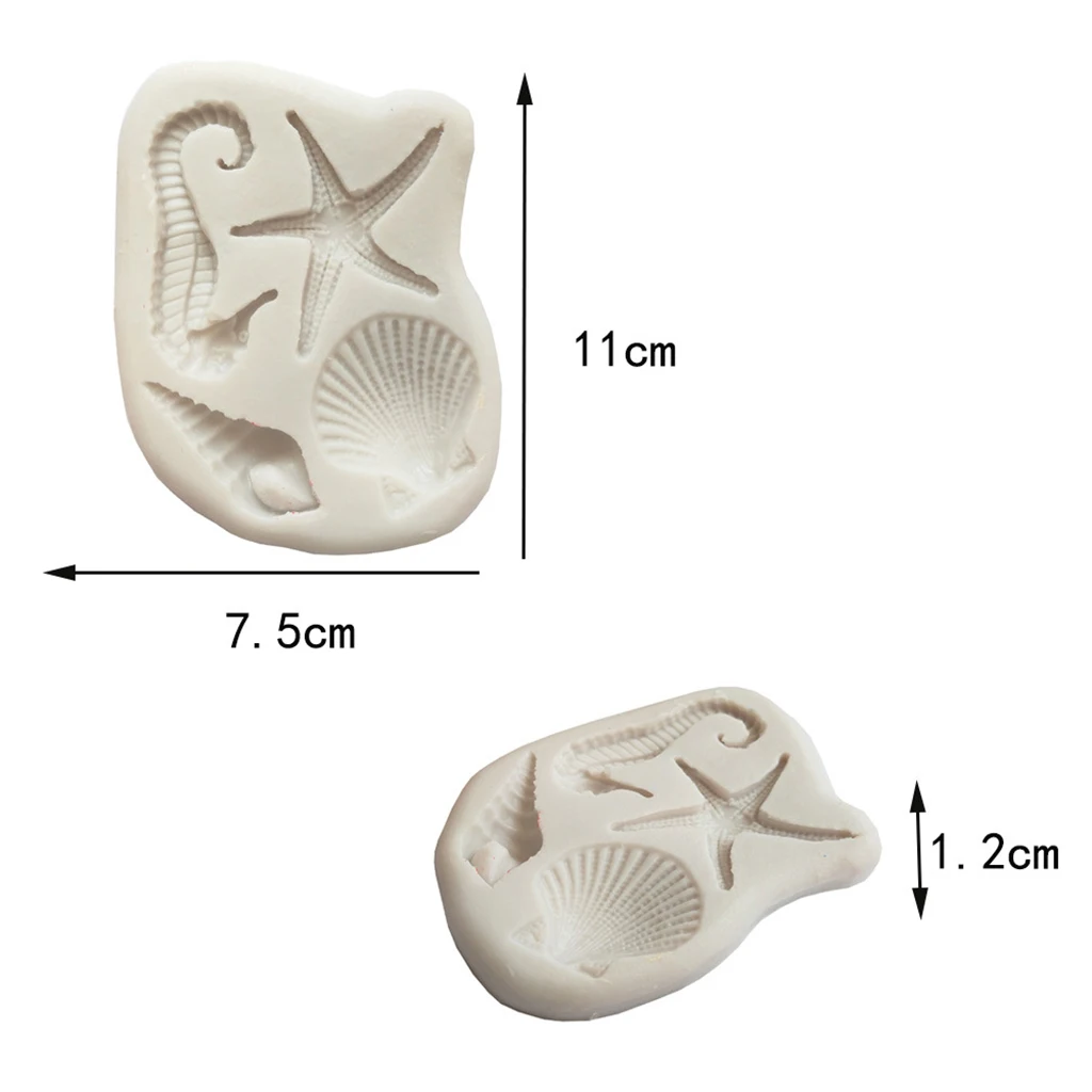 4 вида конструкций Морская жизнь морская лошадь, морская звезда силиконовая форма мыло помадка торт шоколадная свеча формы Свадебные украшения делая инструмент