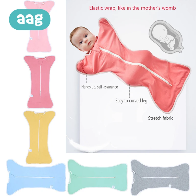 

AAG Cotton Baby Muslin Sleeping Bag Sleepsacks Newborn Bedding Swaddling Sleepwear Infant Stretchy Envelope Warp Towel Quilt