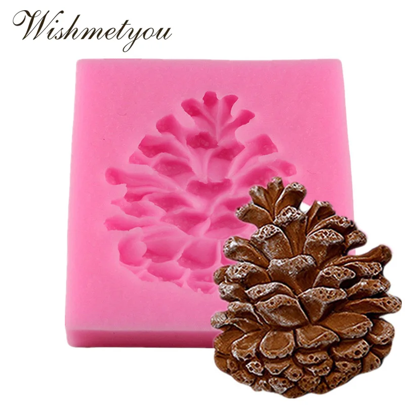 

WISHMETYOU Silicone Soap Mold Pine Son Cone 1PC Stereo Candy Cake Decorating Tools Craft Mold DIY Pine Tower Decorative Patterns
