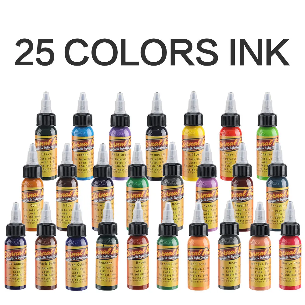 

2019 New 25 Color Tattoo Permanent Ink Beauty Kit 1oz/bottle (30ml)