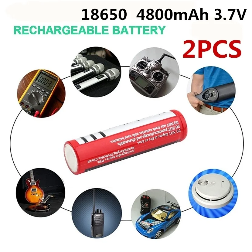 18650 перезаряжаемая литиевая батарея 4800mAh 3,7 V литий-ионная батарея для фонарика фонарь 18650 батареи GTL EvreFire