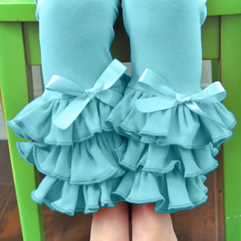 mix sizes styles wholesale girl ruffle triple leggings 3 ruffles icing