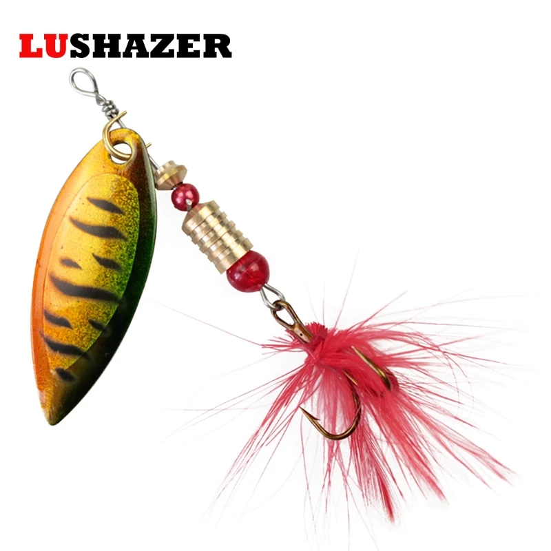 

LUSHAZER fishing spoon lures spinner baits 3g-6g metal baits spinnerbait fishing wobbler isca artificial hard lure free shipping