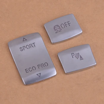 

3pcs/set Car ABS Chrome Center Gear Shift Position Panel Switch Button Cover Trim Decorative fit for BMW 1 2 3 Series