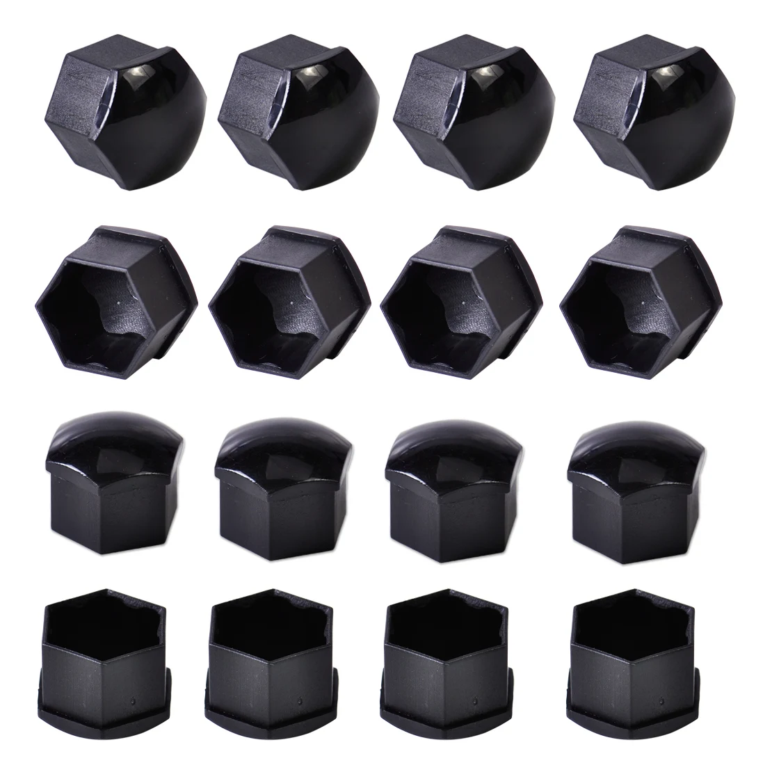 beler 16Pcs Car Wheel Lug Bolt Center Nut Covers Caps 321601173, 321