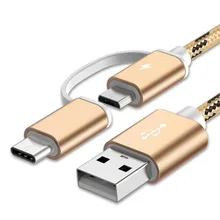 Два в одном кабель для передачи данных Android преобразован в type C Usb зарядный кабель Смарт настенный переключатель дропшиппинг OFC-Z09