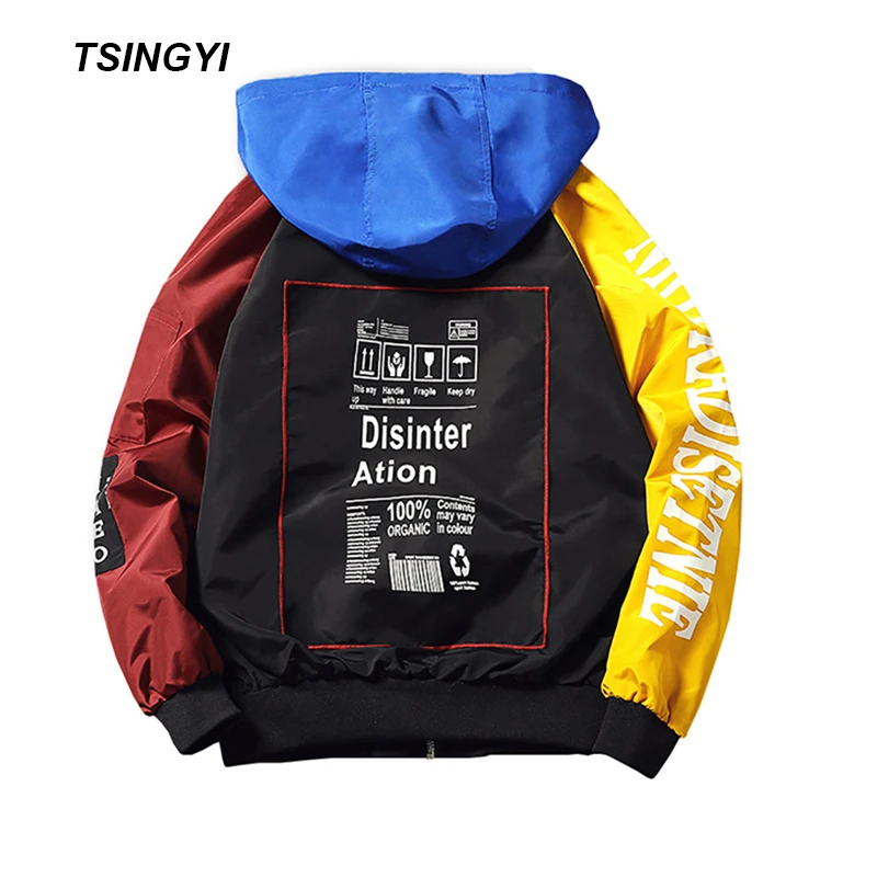 Tsingyi 5XL Men Hooded Spliced Flight Jacket Windbreaker Military Pilot Bomber Jackets Poleron Hombre Men Streetwear jacket Tsingyi 5XL Men Hooded Spliced Flight Jacket Windbreaker Military Pilot Bomber Jackets Poleron Hombre Men Streetwear jacket