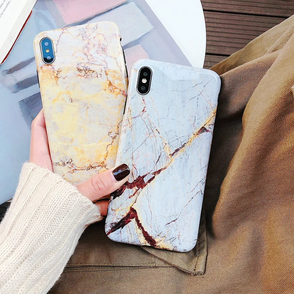 Художественный мраморный чехол для телефона iphone XS Max XR X 8 7 6S 6 Plus роскошный мягкий