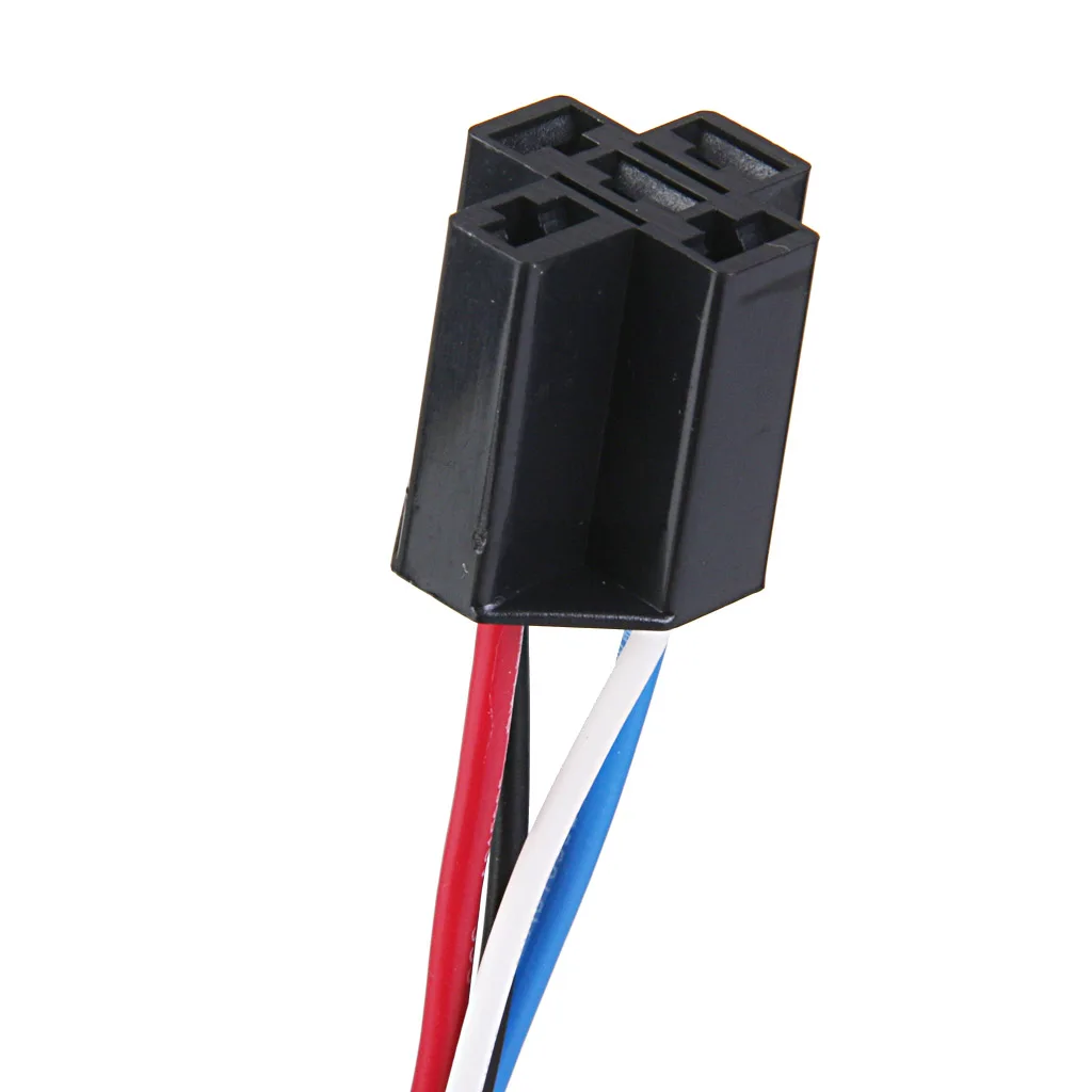 DC 12V 80A AMP 4-Pin Relay Relays 4 Wire Wiring Harness Socket Only Relay Socket New Wire Relay Socket High Quality Wire