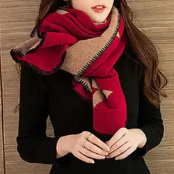 Топ продаж Для женщин зима искусственного кашемира пашмины шаль Мода Boho Стиль Плед толстый теплый Одеяло пончо шарфы