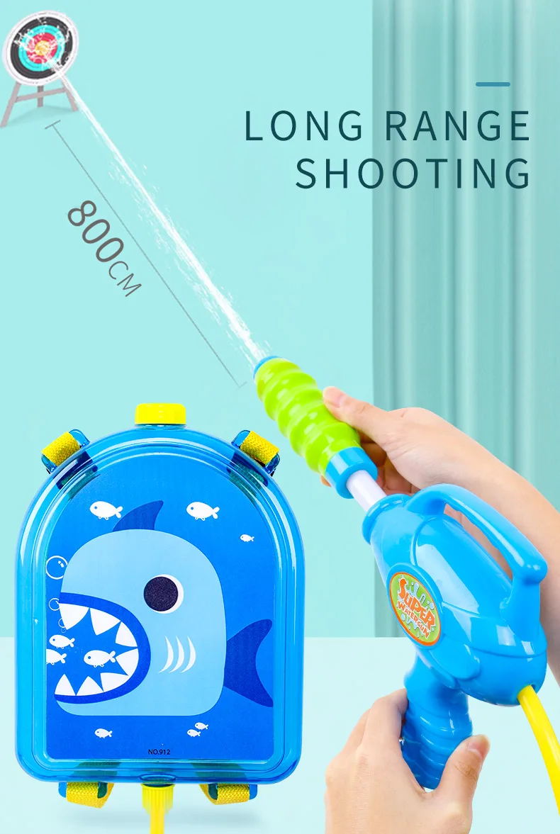 Новые летние игрушки Водяные Пистолеты милый аниме-рюкзак водяной пистолет, игрушки для детей