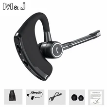 M J V8s Voice Control Business Bluetooth Headset Handsfree Wireless Headphones For Drive Noise Cancelling For