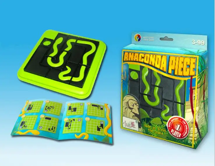 

100 Problems Anaconda Piece Riddle Shape-matching Puzzle Children's Toy IQ Brain Board Game Intelligence Toy Montessori Gift