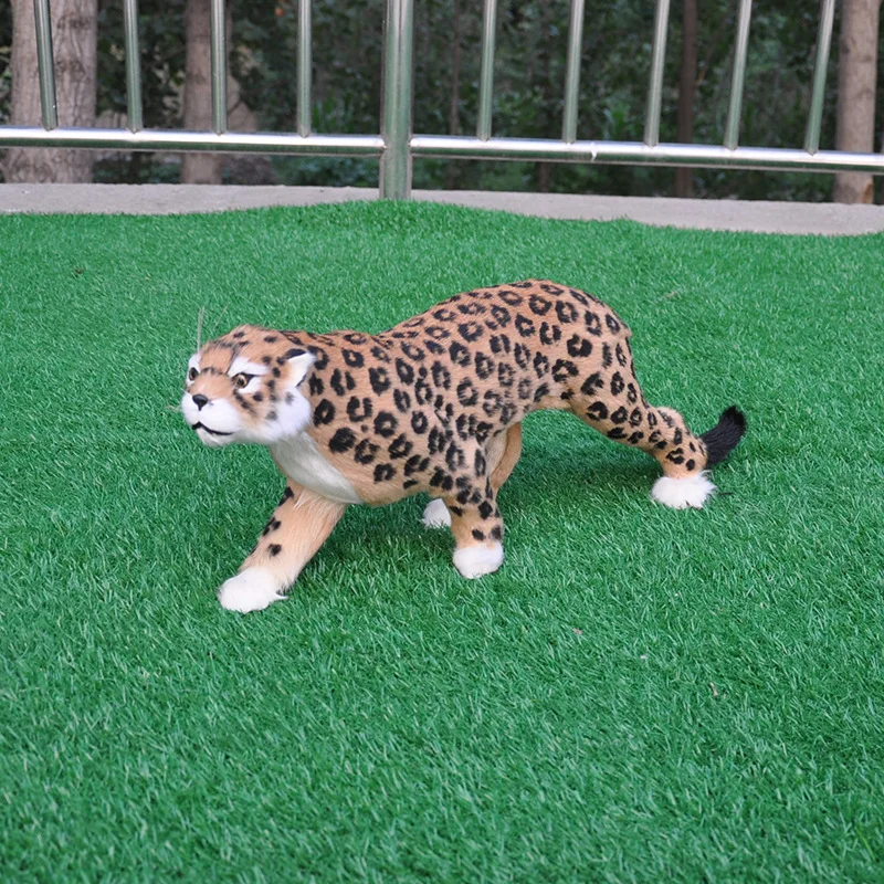 

53cm Lifelike Leopard Stuffed Toys Cute Simulation Gold Panther Pet Plush Toy Plush Animals Toy Birthday Christmas Gifts