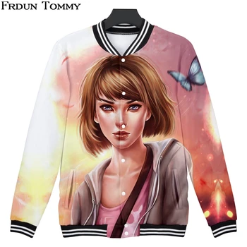 

3D Life is Strange 2 Baseball Jacket Soft Hot Game V-neck Kpop Casual Keep Warm Winter Baseball Jacket Plus Size