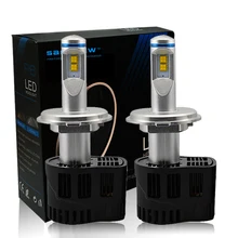 SAFEVIEW H7 H4 9003 светодиодные фары Hi/Lo луч 6000K 55W 5200LM автомобильные лампочки Фары чистый белый свет высокой мощности 12V 24V