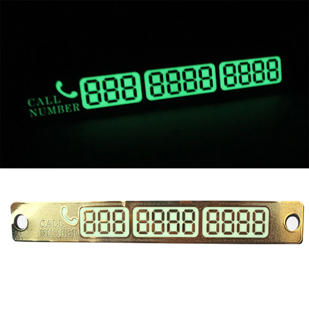 Parking Notification Phone Number Card Luminous Telephone Number Plate