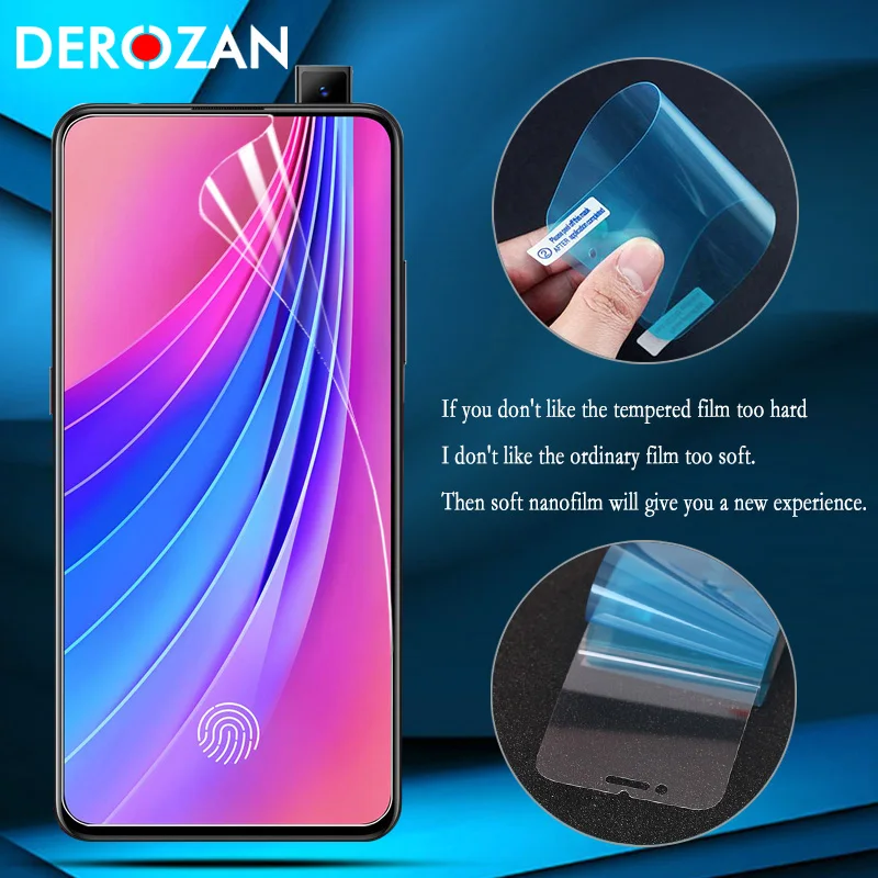 

Nano Explosion-proof Film Foil For Vivo IQOO Y95 U1 V15 X27 Pro Film for OPPO A3S A5 F9 A7 A7X AX5 F11 Pro K1 R15X Reno Guard