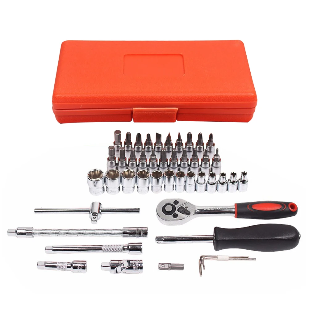 

46pcs Hand Durable Repair With Case Car Combination Garage Screwdriver Socket Wrench Set Tools Batch Practical Ratchet Pawl