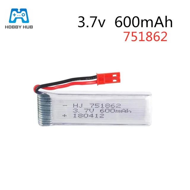 3.7V 600mAH lipo battery for  Syma S032G  WLtoys  V929 V959 udi U818A RC flying saucer Quadcopter Spare Parts 3.7 V 751862